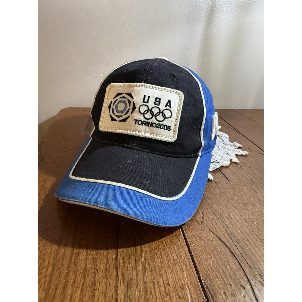 Team USA Olympics Hat Torino 2006 Blue Black Roots Baseball Cap‎ Stitched NEW